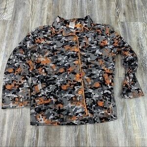 Joe Boxer Black Orange 2 Piece Pajama Set Size M